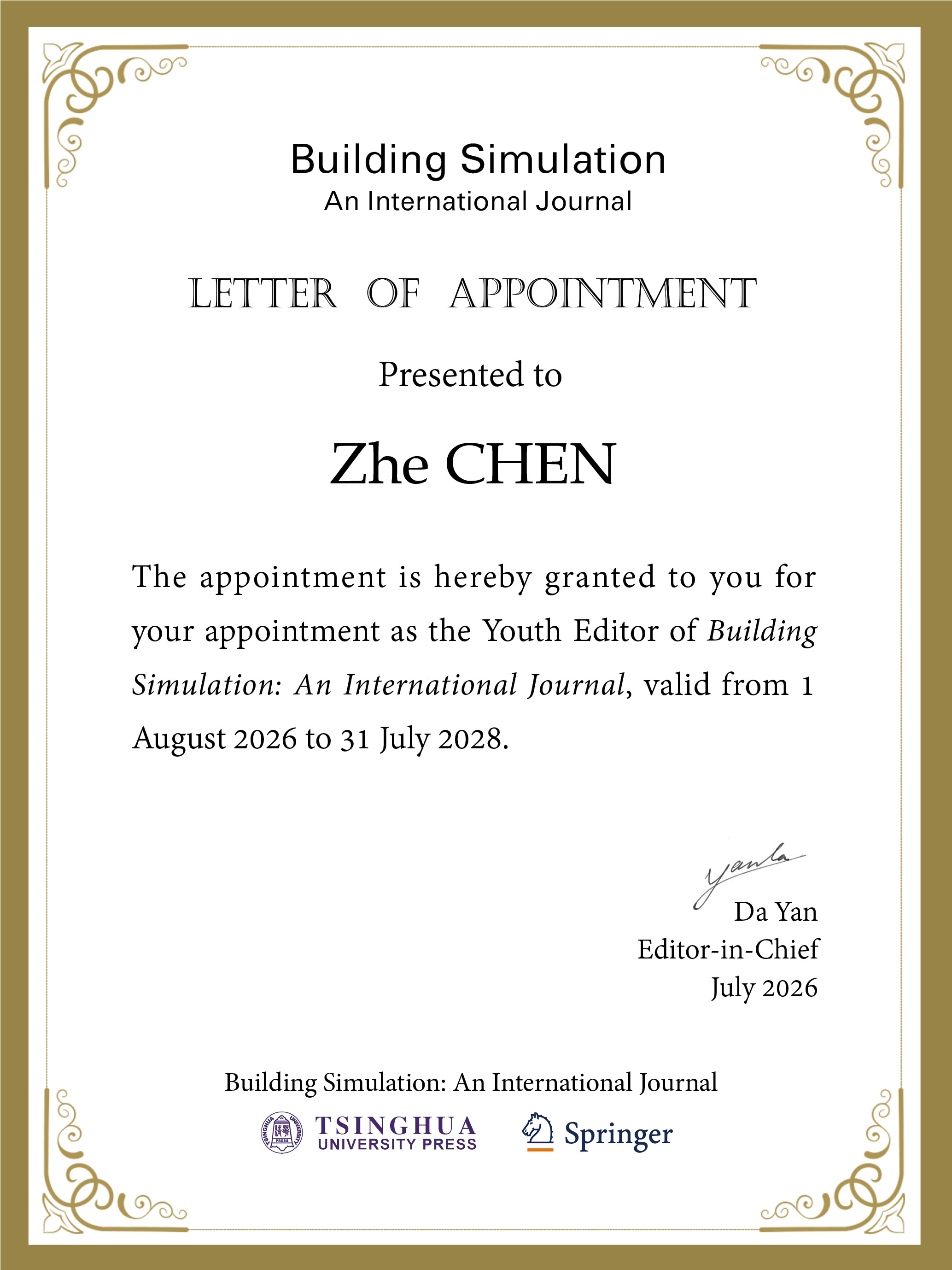 Youth Editor certificate